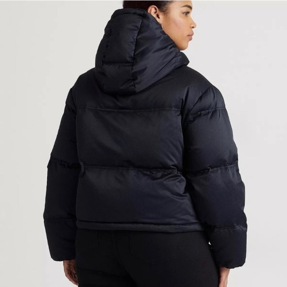 Lauren Ralph Lauren Black Plus Size Satin Puffer Jacket 1X NWT - Picture 3 of 16